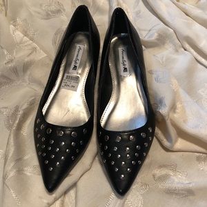 Black flats with silver dots by American Eagle